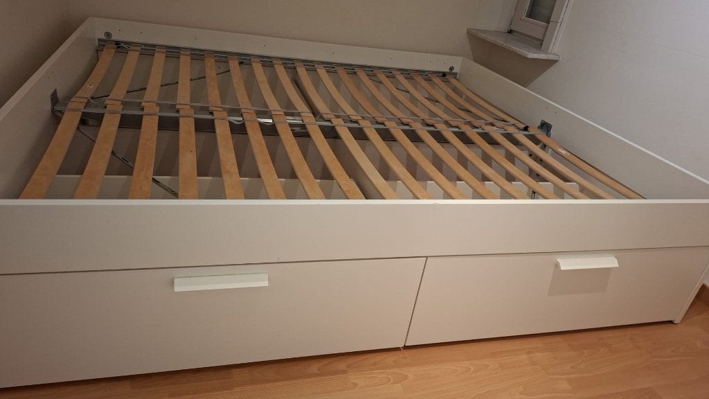 Bed ikea 180x200, Ophalen, Wit, Tweepersoons, Zo goed als nieuw