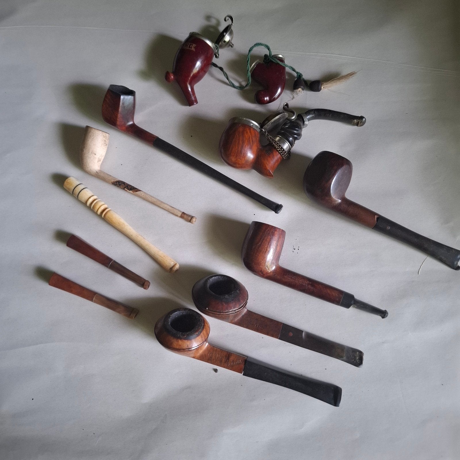 Pour passionné. Lot 8 pipes et 3 portes cigarettes vintage., Utilisé