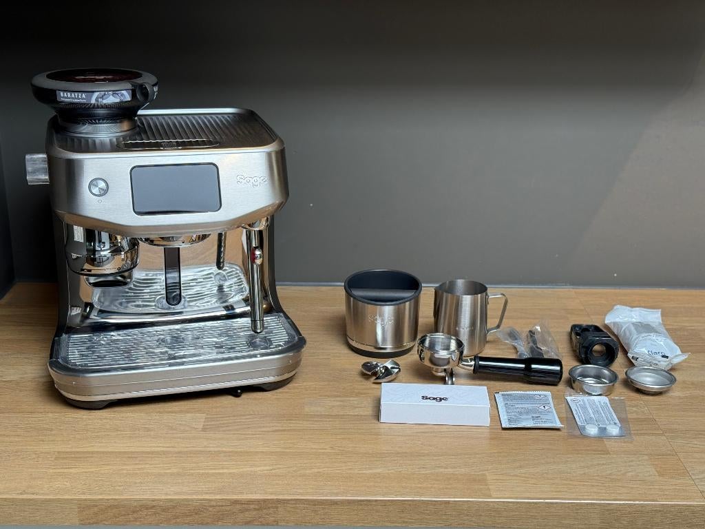 Sage Oracle Jet Black Truffle Espressomachine, Garantie, Espresso apparaat, Zo goed als nieuw, Afneembaar waterreservoir, Koffiebonen