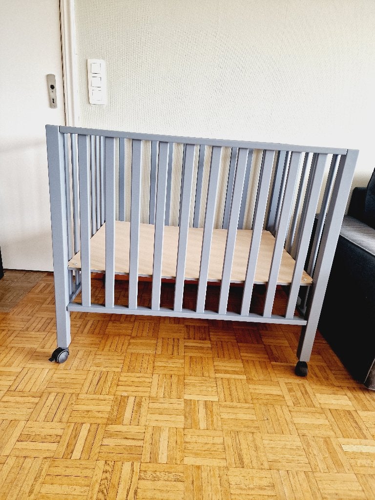 Pericles - Amy - Parc sur roulettes - Gris - 78 x 98 cm, Enfants & Bébés, Enlèvement, Comme neuf, Rectangulaire, Réglable en hauteur