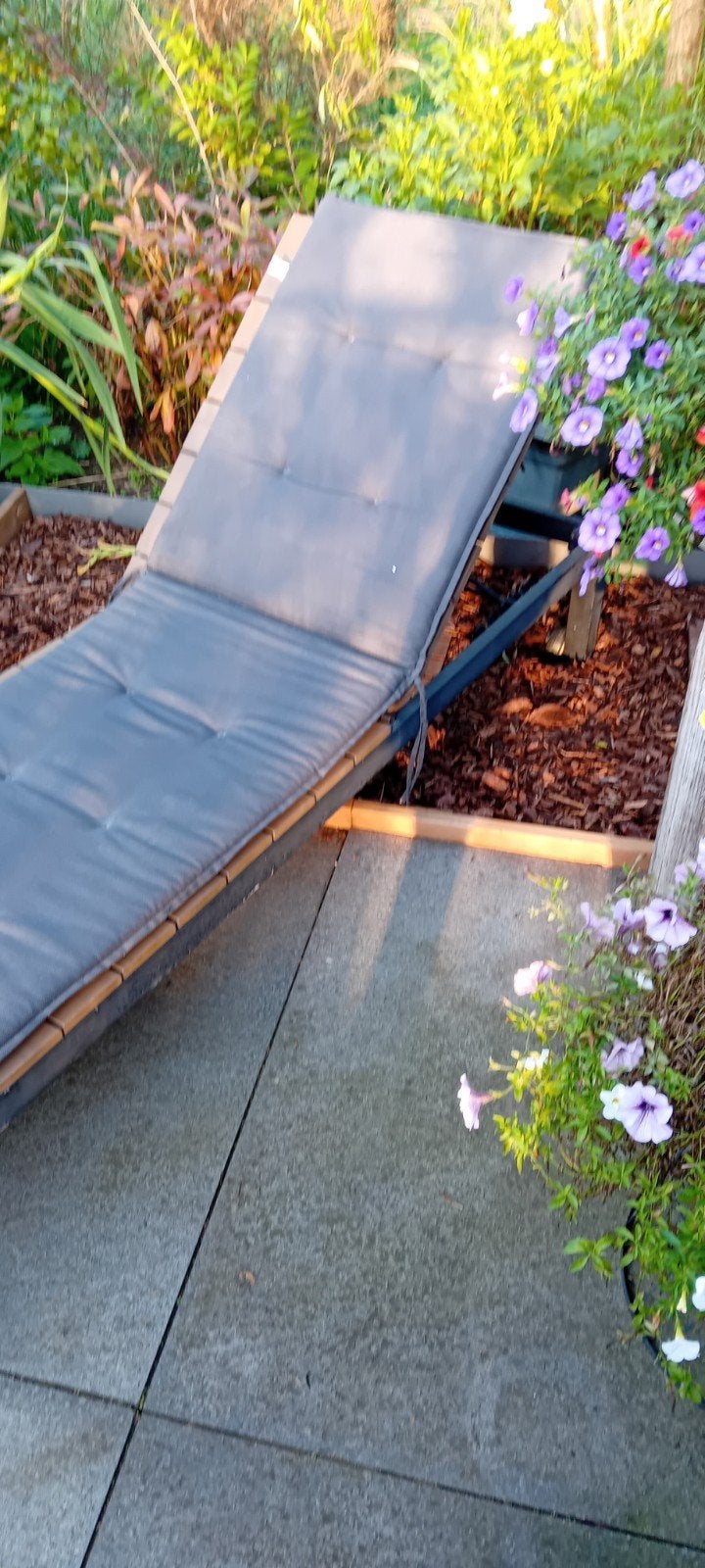ligstoel voor tuin of terras, Ophalen, Gebruikt, Aluminium, Verstelbaar