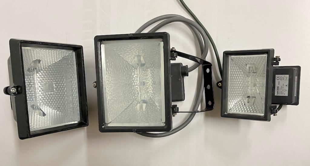 3 buiten spotlampen, ideaal voor oprit, tuin, terras, ..., Ophalen of Verzenden, Netvoeding, Spots, 50 tot 250 watt