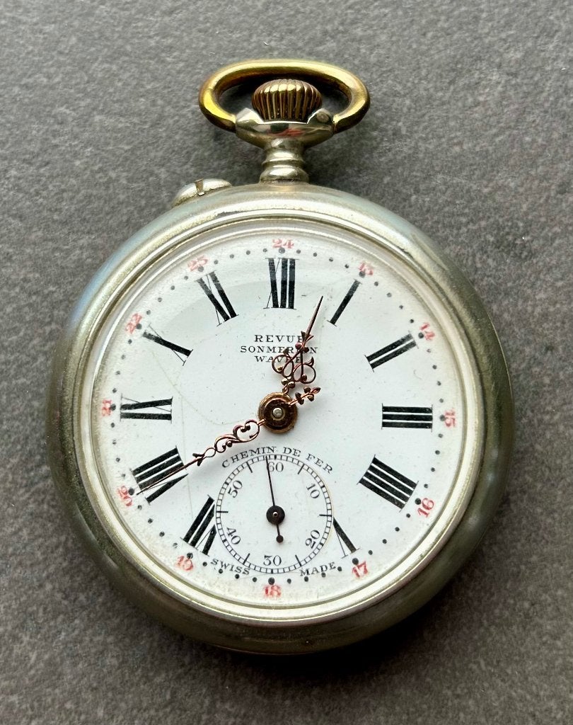 Montre de poche/gousset Revue Thommen, Bijoux, Sacs & Beauté, Enlèvement ou Envoi, Montre de poche