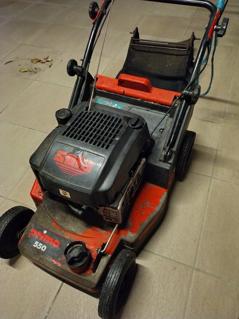 Grasmaaier op benzine, Ophalen, Cirkelmaaier, Gebruikt, Opvangbak