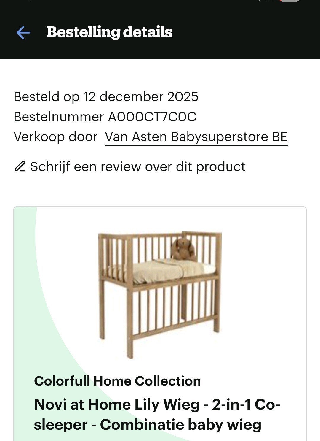 co-dormeur, Enlèvement, Comme neuf, Berceau