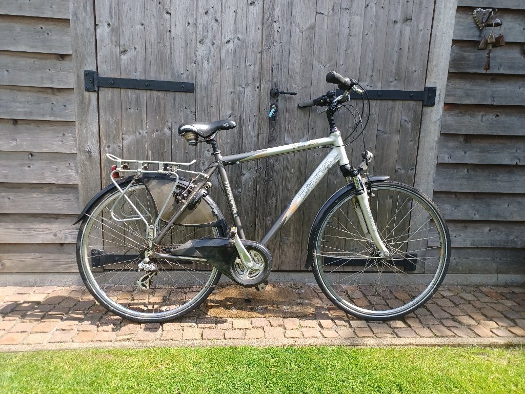 Herenfiets, Fietsen en Brommers, Gebruikt, Velgrem, Versnellingen, 49 tot 53 cm