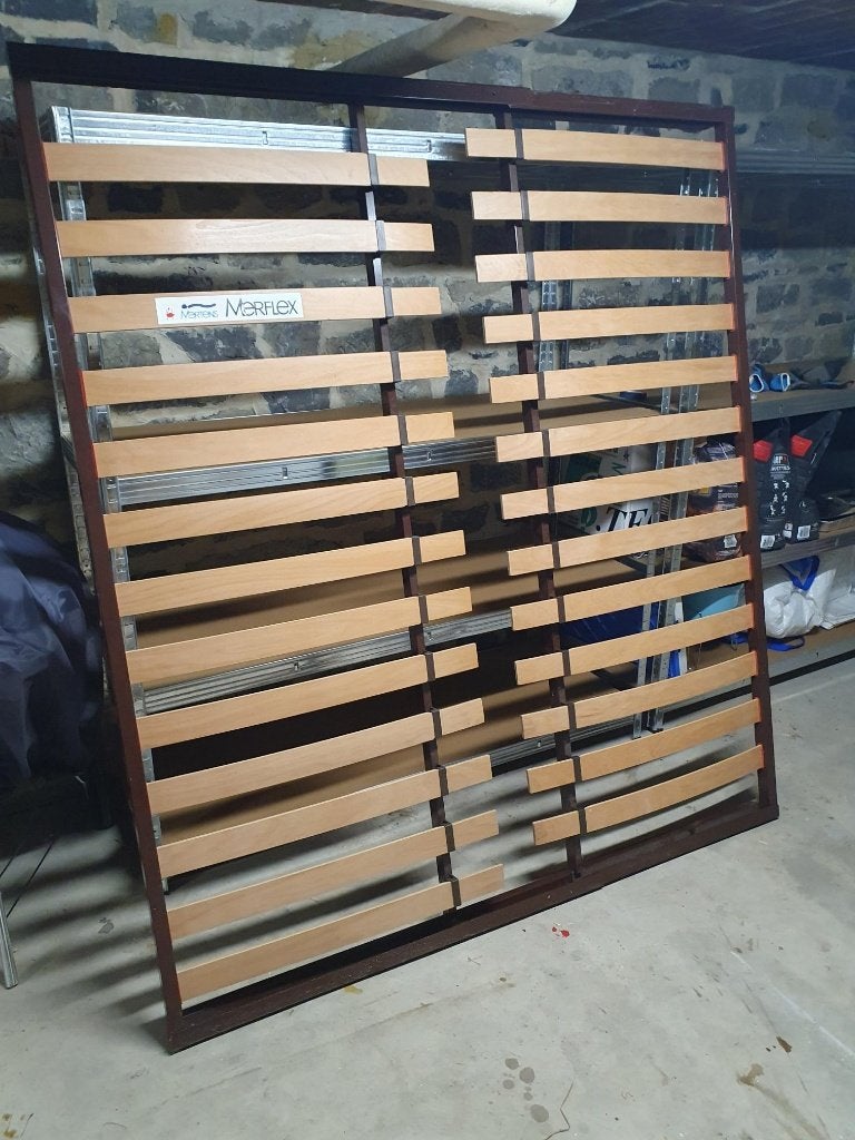 Sommier pour lit 140x200 cm, Ophalen, Bruin, Tweepersoons, 140 cm