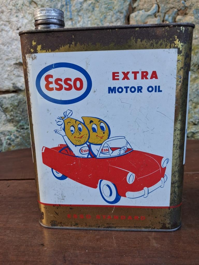 Bidon d'huile vintage ESSO EXTRA, Enlèvement ou Envoi