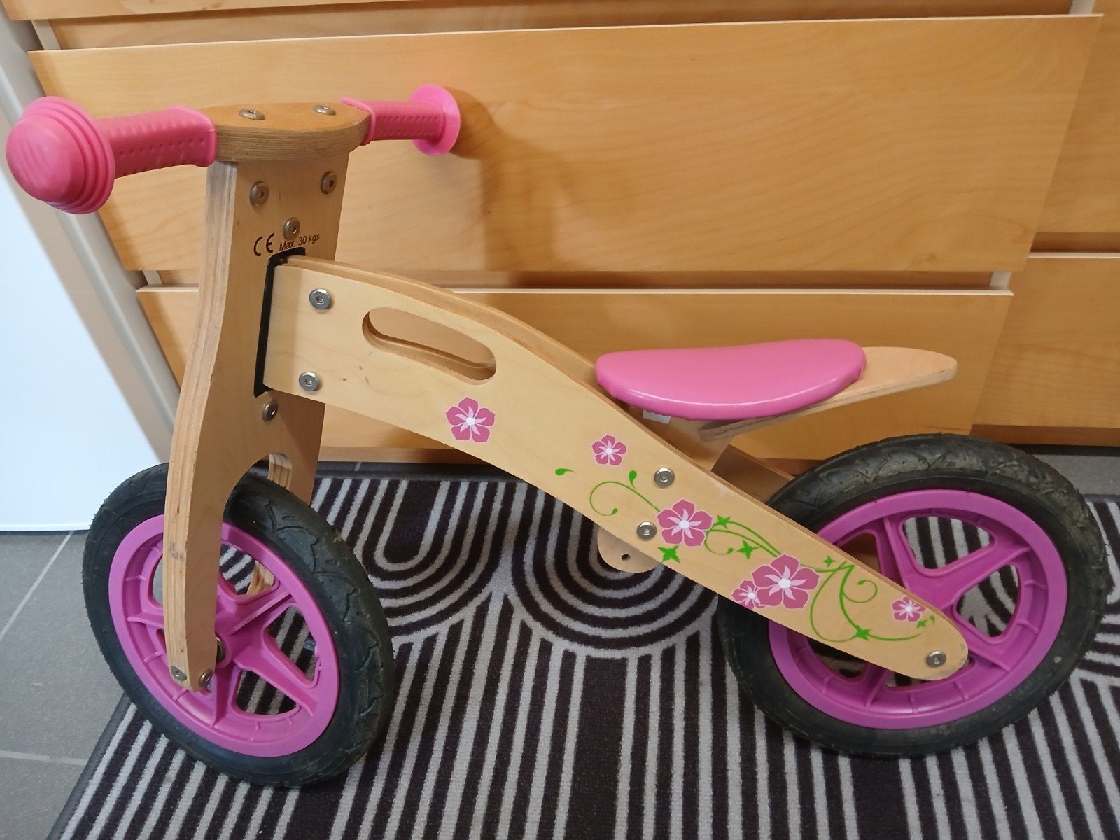 houten loopfiets, Ophalen, Loopfiets