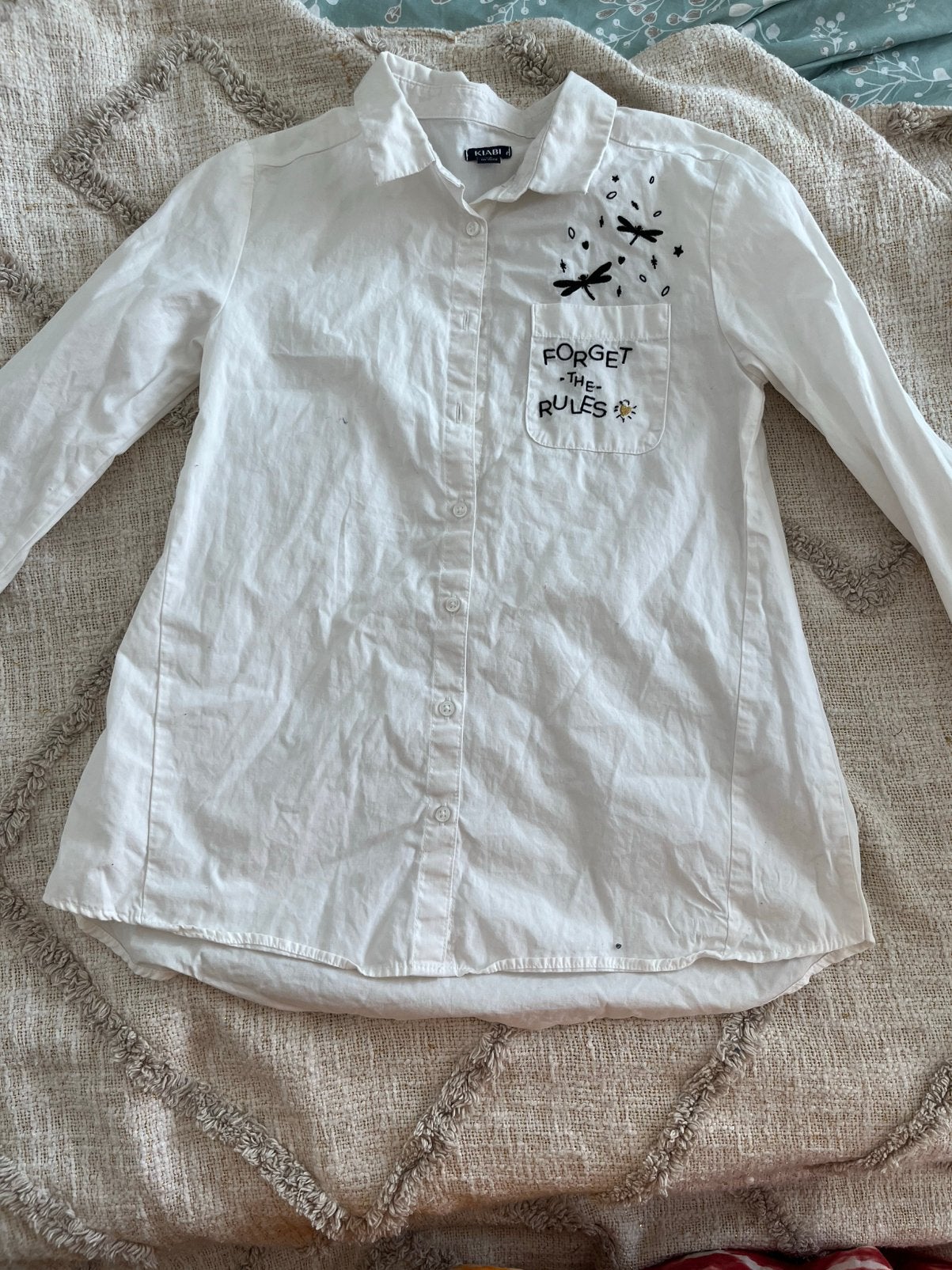Chemise en coton fille - 8 ans Kiabi, Ophalen of Verzenden, Zo goed als nieuw