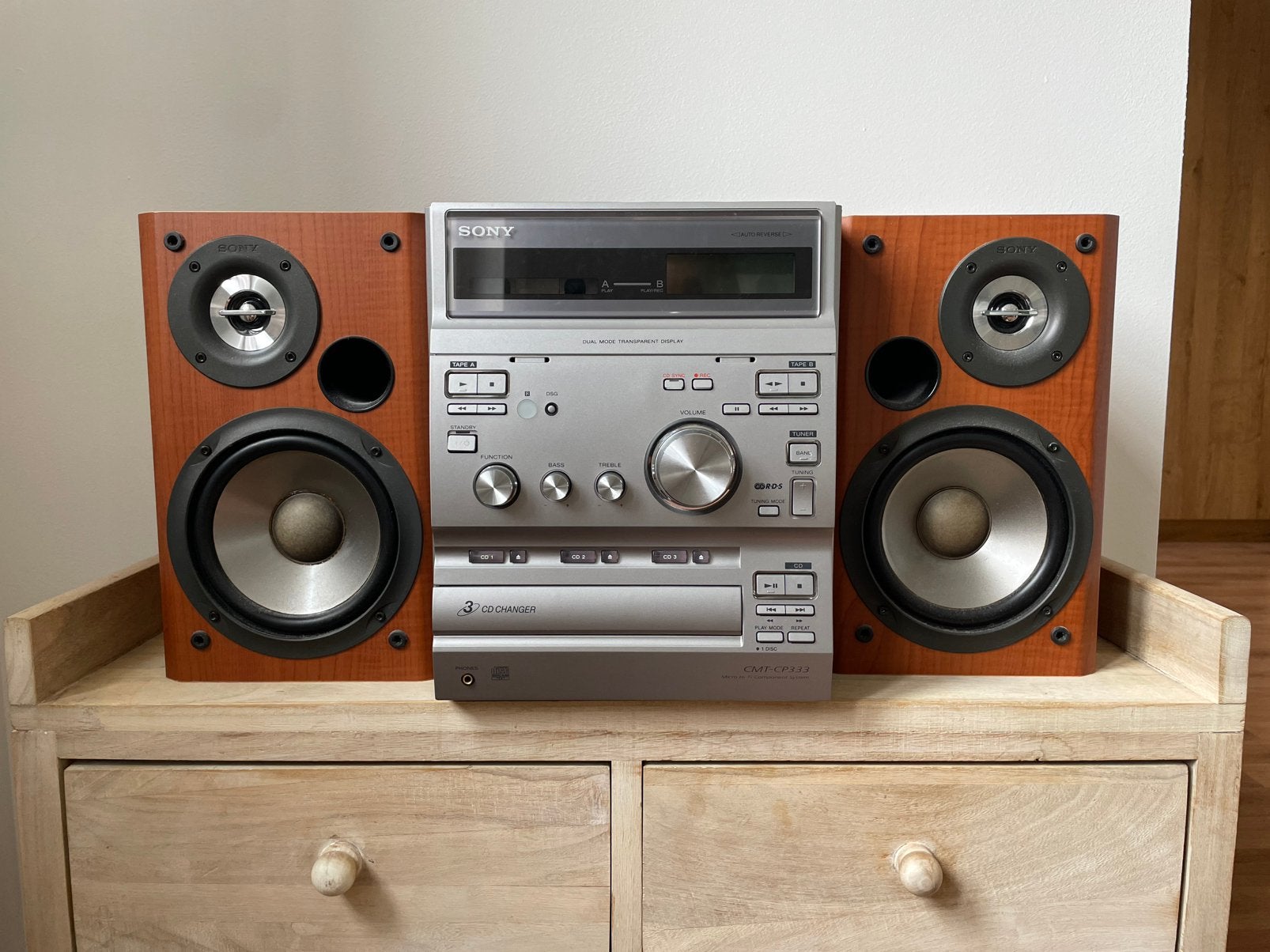 Sony Hi-Fi CMT-CP333, TV, Hi-fi & Vidéo, Enlèvement, Utilisé, Deck cassettes ou Lecteur-enregistreur de cassettes, Sony