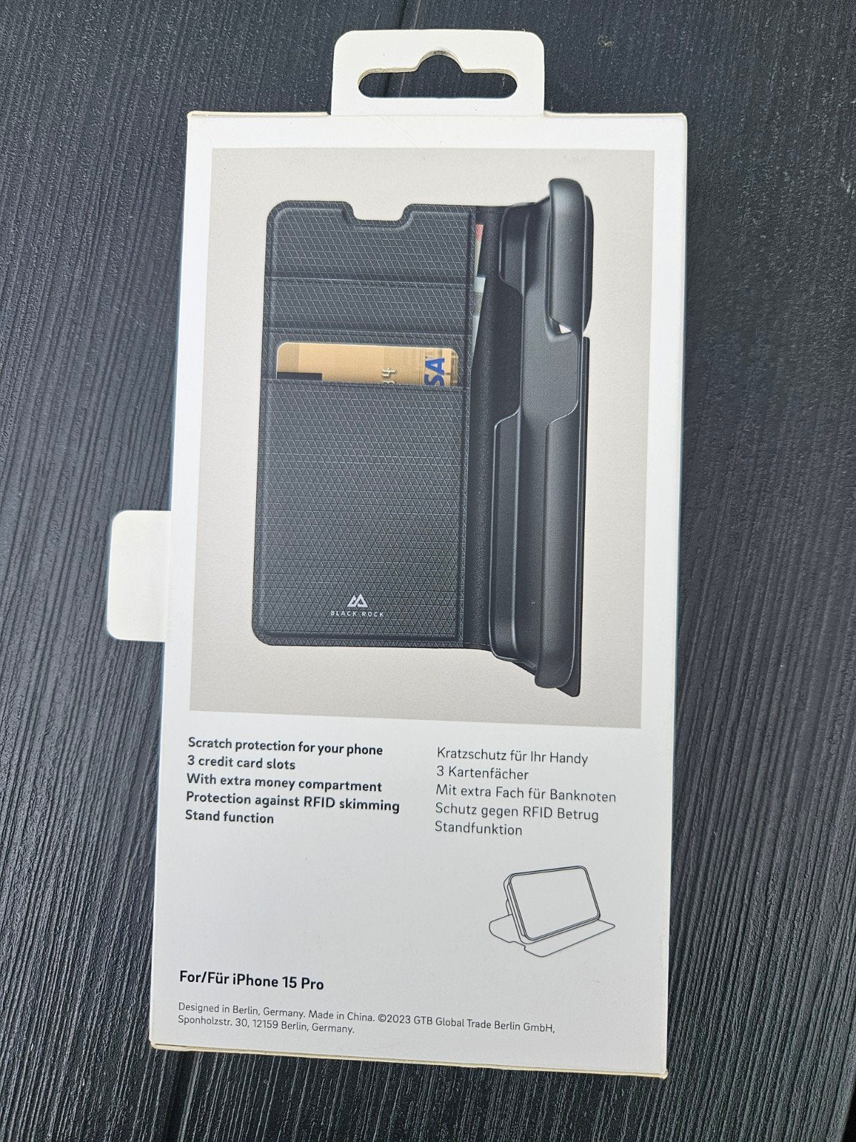 Classic Booklet hoesje voor de iPhone 15 Pro., Ophalen of Verzenden, IPhone 15, Zwart