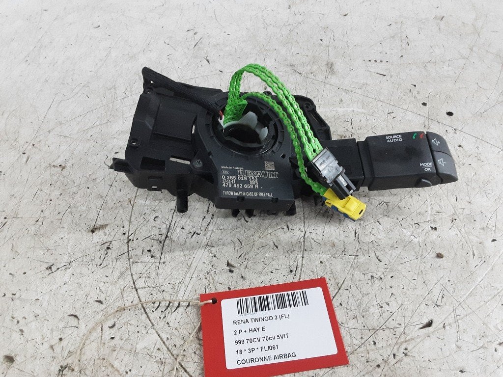 CONTACTEUR TOURNANT Renault Twingo III (AH) (479452659R), Renault, Mevr. I. Hauben, Utilisé, Rue de l'Espoir 34 34
4030  GRIVEGNÉE, BE