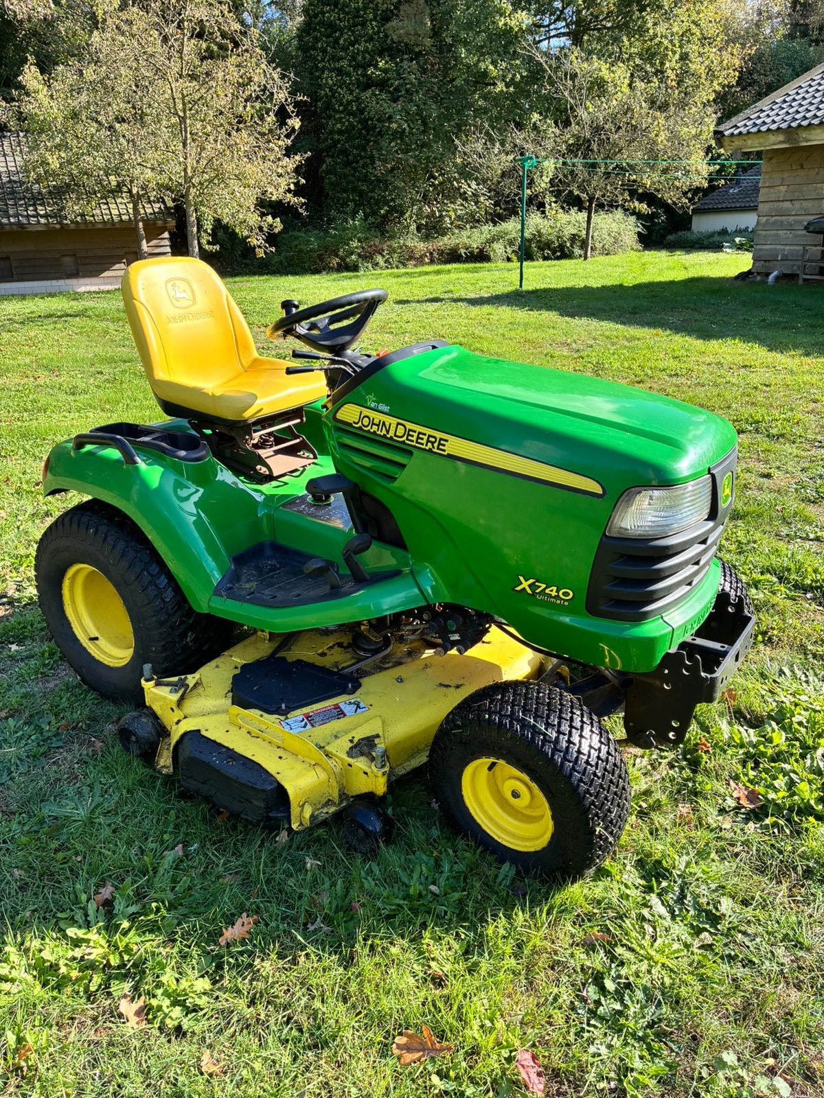 John Deere X740 Ultimate, plateau 154cm, diesel 24ch, 904h, Enlèvement, Comme neuf