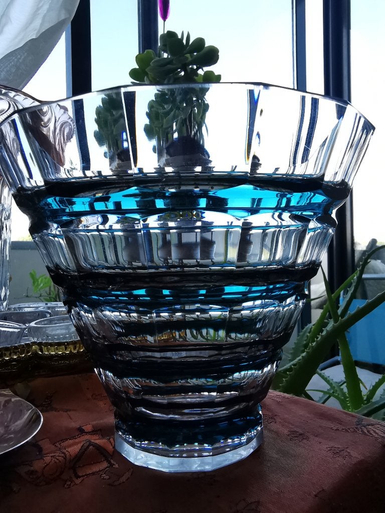 Val Saint Lambert vase Semiramis met beschadigingen, Antiek en Kunst, Ophalen of Verzenden
