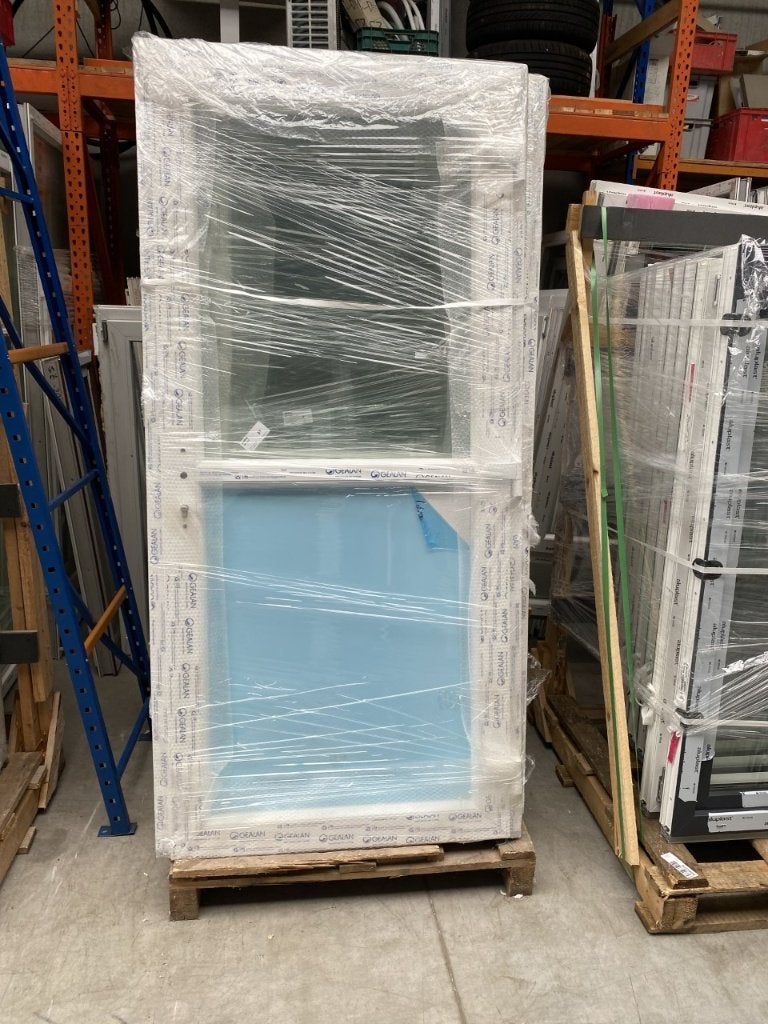 Porte en pvc blanc Vitre ou demie vitrée poignée compris, Bricolage & Construction, Enlèvement, Neuf