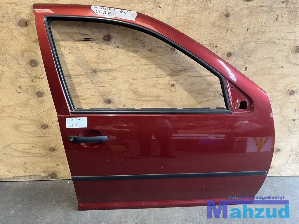 VW GOLF 4 Rood LC3K rechts voor deur portier 1998-2003, Auto-onderdelen, Carrosserie, Deur, Volkswagen, Voor, Rechts, Gebruikt
