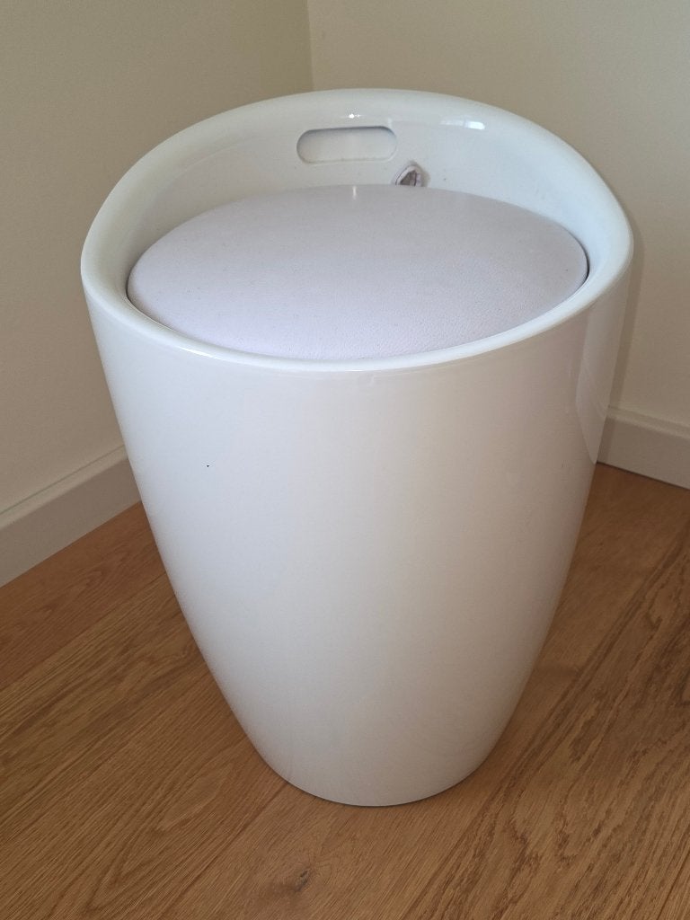 tabouret avec rangement, Enlèvement, Comme neuf, Blanc, Plastique
