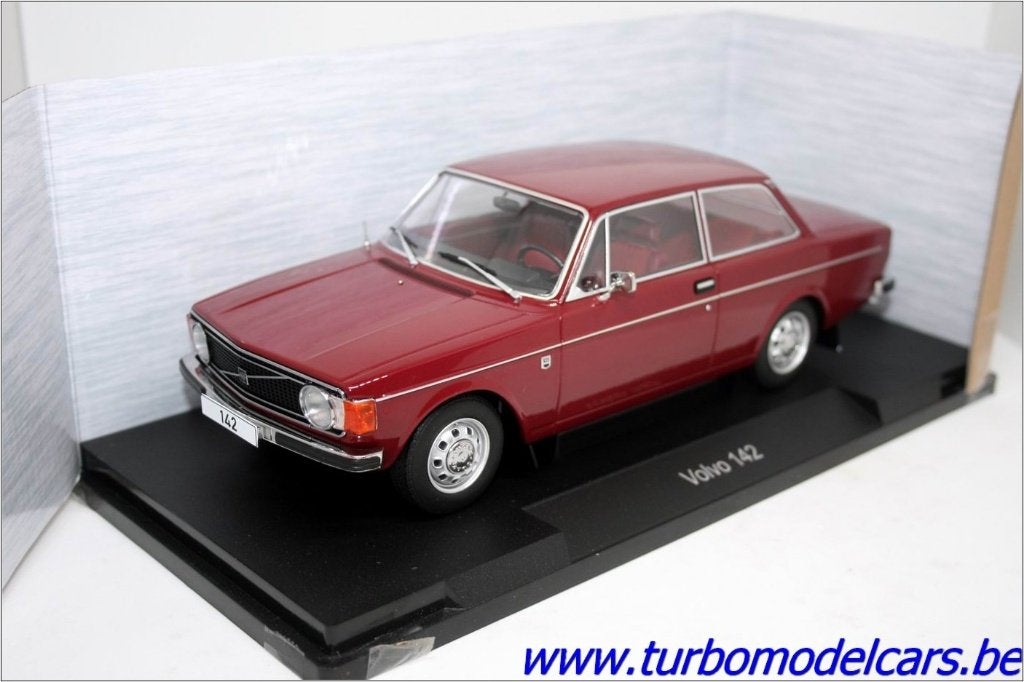 Volvo 142 1973 donkerrood 1/18 Model Car Group, Ophalen of Verzenden, Nieuw, Auto, Overige merken