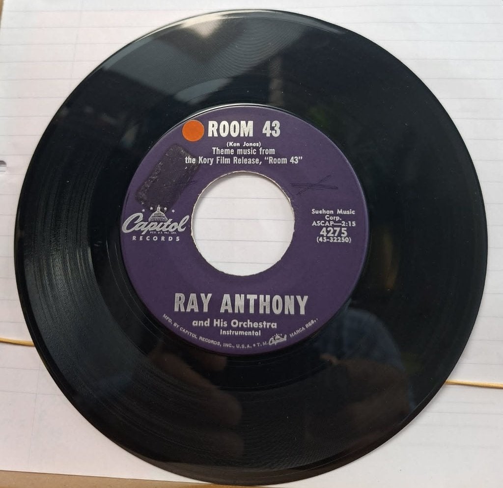 Popcorn Groove/Ray Anthony - Kamer 43, Cd's en Dvd's, Vinyl | Jazz en Blues, Gebruikt, 7 inch, Overige typen, Jazz