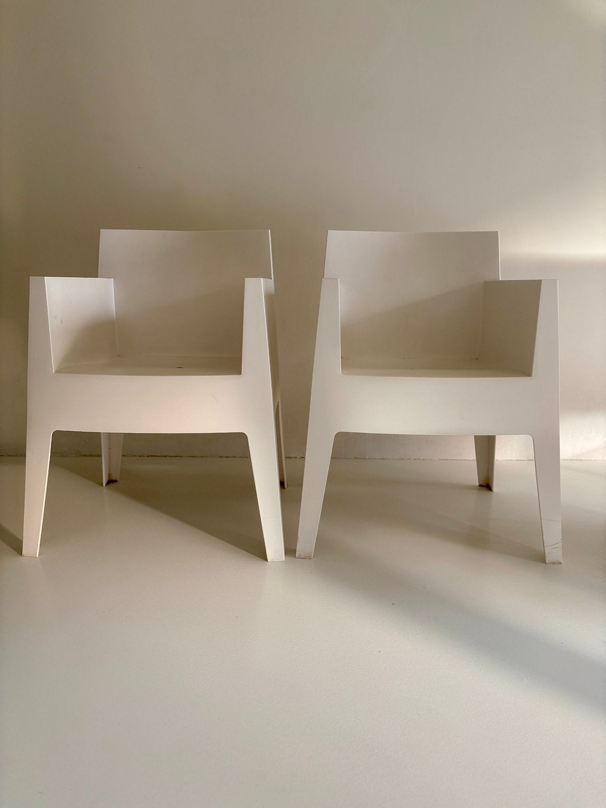 Driade Toy fauteuils – design Philippe Starck – set van 2, Tuin en Terras, Tuinstoelen, Zo goed als nieuw, Stapelbaar, Ophalen
