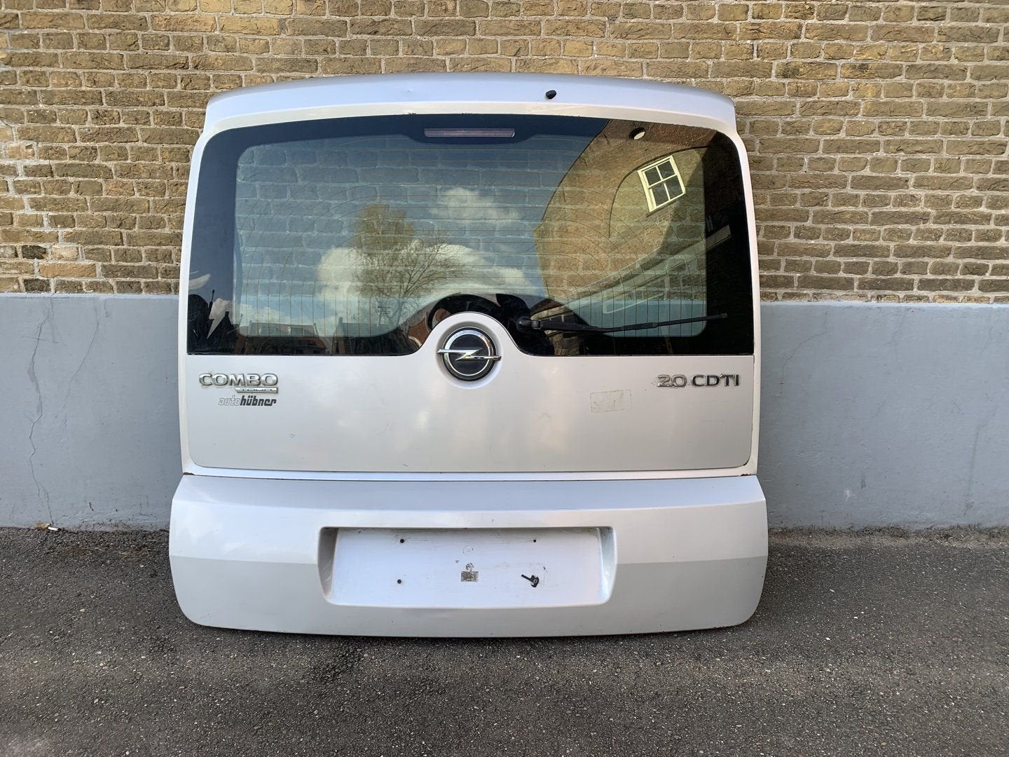achterklep opel combo 2010 tot 2018 grijs / fiat doblo 2009+, Arrière, -, Haillon arrière, Utilisé