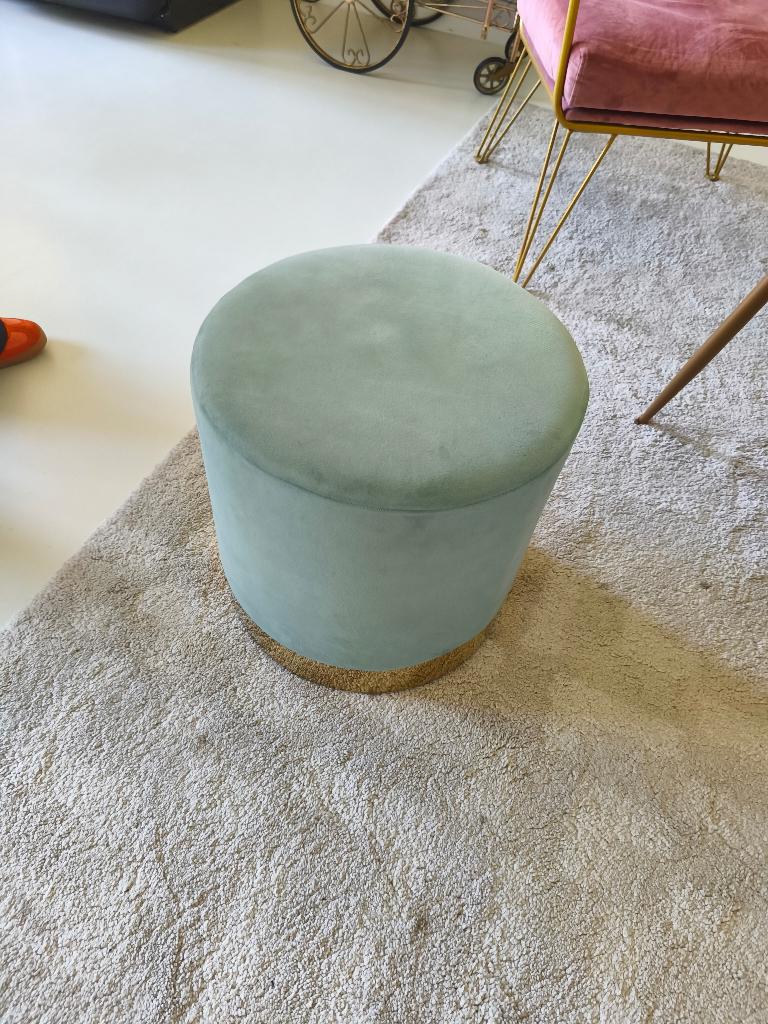 Poef, Maison & Meubles, Canapés | Repose-pieds & Poufs, Rond, Enlèvement, Utilisé, Moins de 50 cm