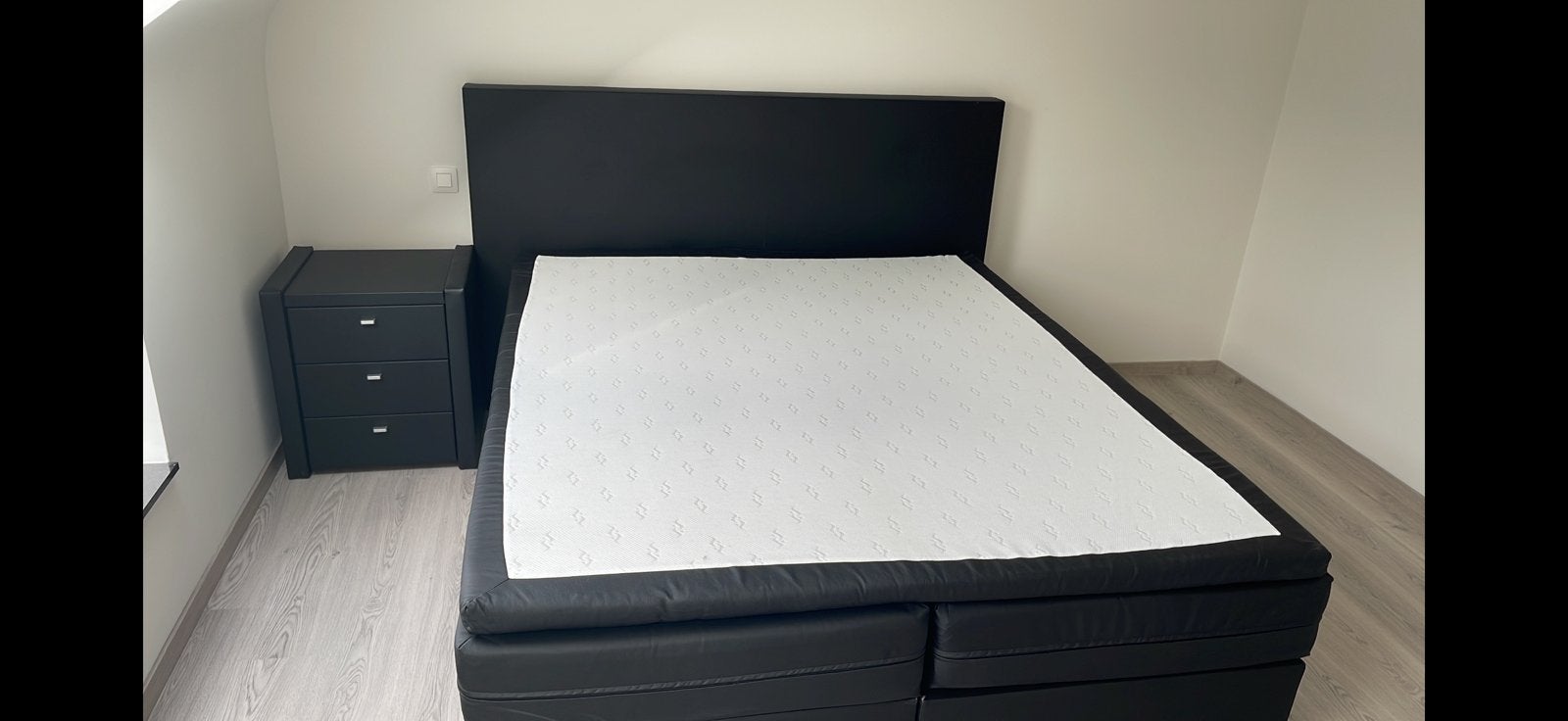 Bed twijfelaar, Huis en Inrichting, Slaapkamer | Boxsprings, Ophalen, Zo goed als nieuw, Twijfelaar