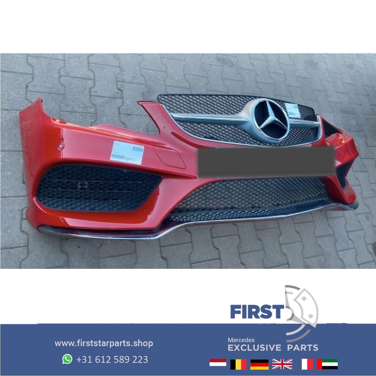 W207 FACELIFT AMG VOORBUMPER COMPLEET ROOD Mercedes E Klasse, Autos : Pièces & Accessoires, Utilisé, -, Avant, -
