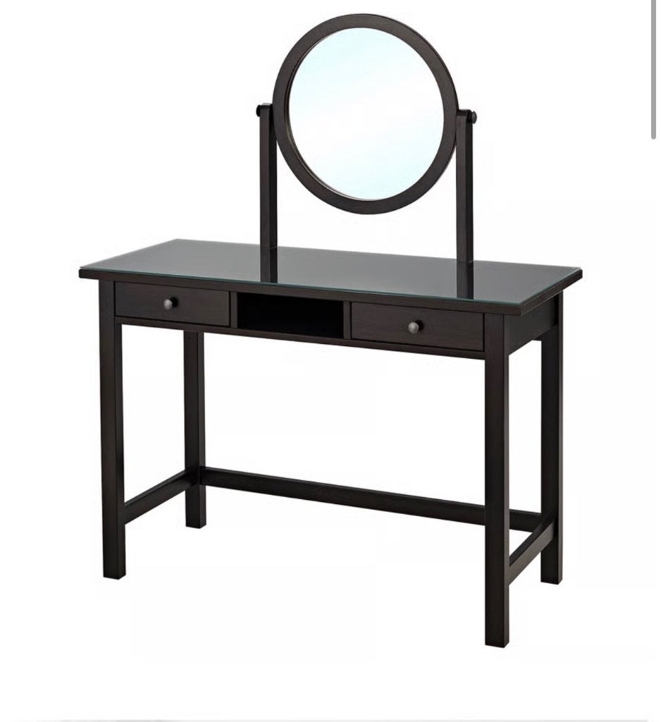 Zwarte kaptafel met spiegel, Ophalen, Gebruikt, Hout