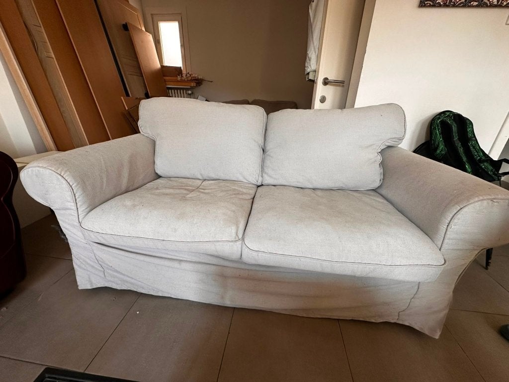 Sofa, Huis en Inrichting, Zetels | Zetels, Zo goed als nieuw, Rechte bank, Tweepersoons, 150 tot 200 cm, 75 tot 100 cm, Hout, Ophalen