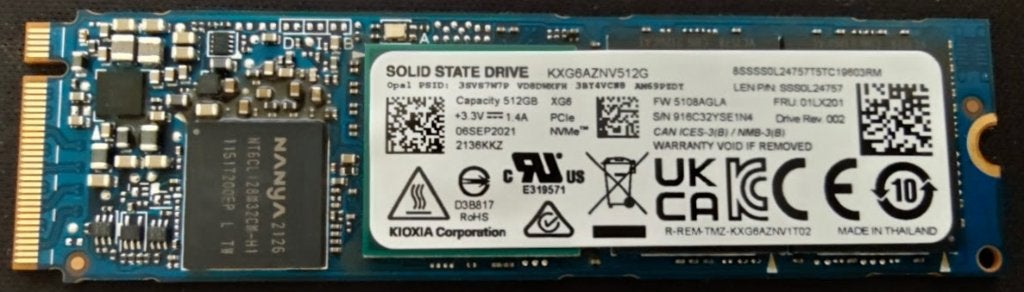 Toshiba XG6 512GB NVMe M.2 SSD – 96% gezondheid, Computers en Software, Harde schijven, SSD, Ophalen of Verzenden, Overige aansluitingen