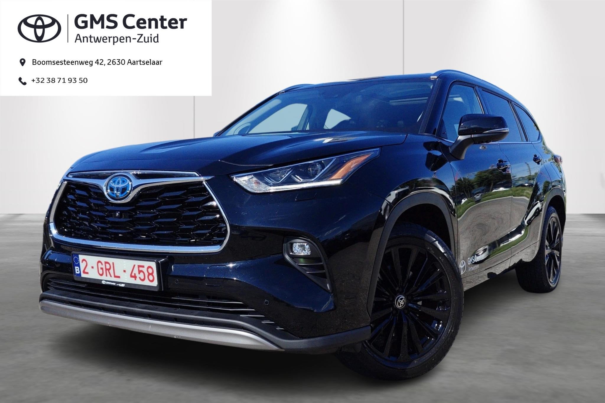 Toyota Highlander 2.5 Hybrid AWD-i Premium Plus - DEMO, Gebruikt, Zwart, 4 cilinders, https://public.car-pass.be/vhr/107e22ab-2046-48b5-bd98-f8972ac8ecac