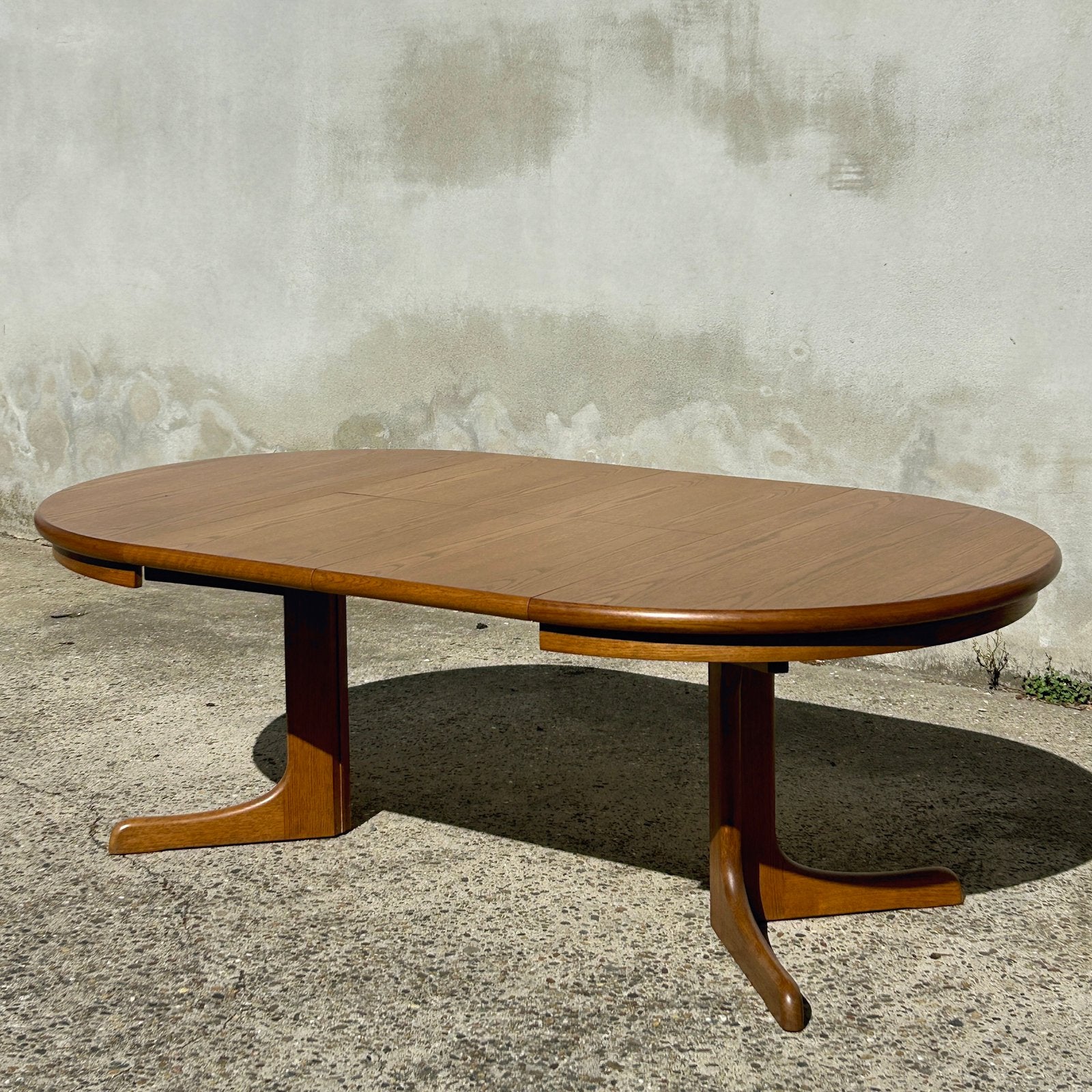 Table à manger extensible vintage en bois massif Ø120—210 cm, Maison & Meubles, Vintage, Comme neuf, 100 à 150 cm, Chêne