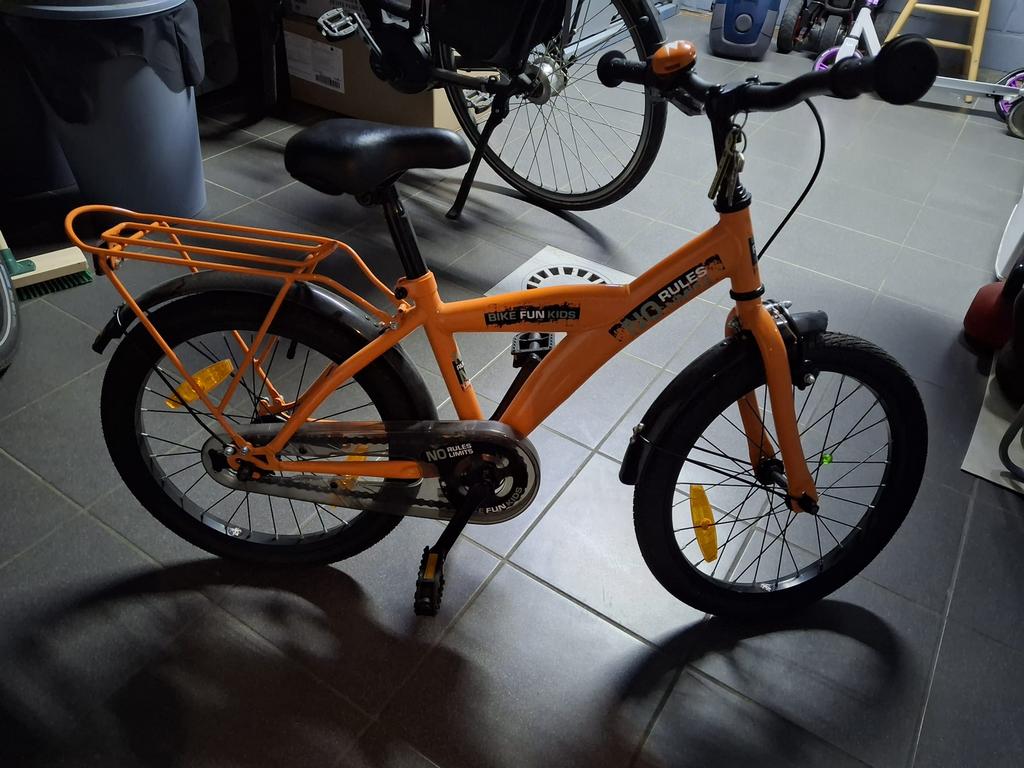 Orange fiets, rijwielen De Meester, Ophalen, Nieuw, Terugtraprem