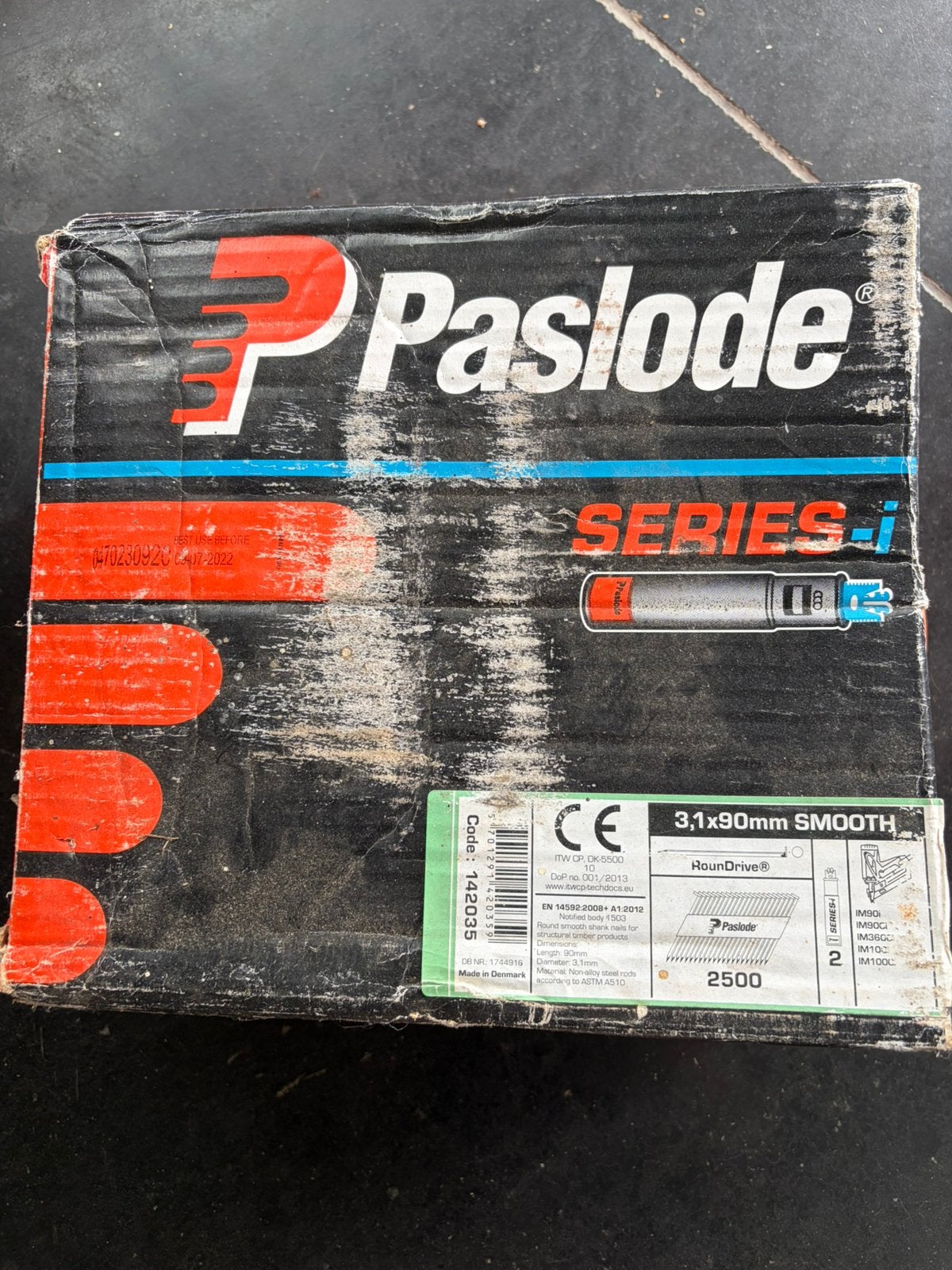 Paslode 142035 Papiergebonden Stripnagels IM90 - 3,1x90mm, Ophalen, Zo goed als nieuw