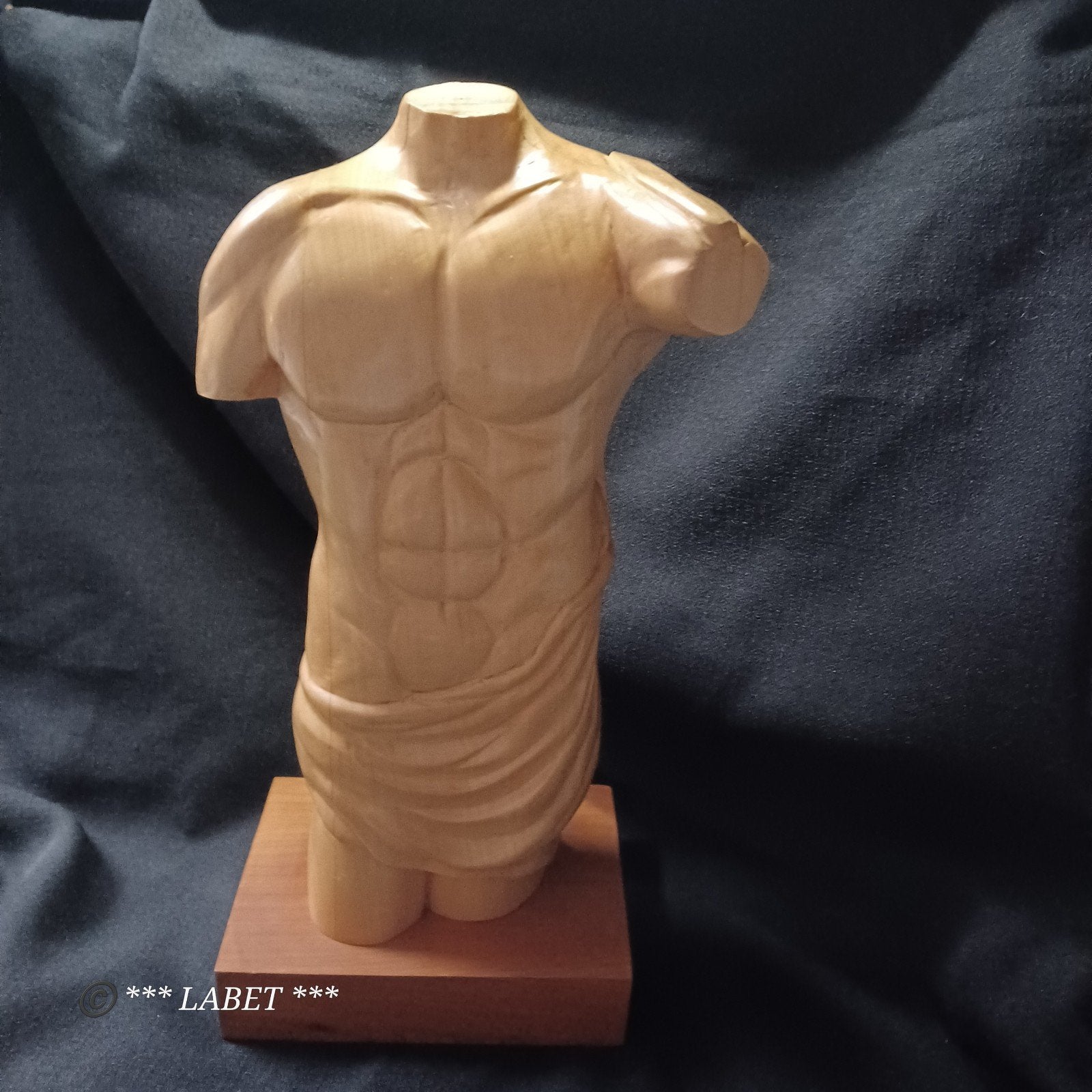 Prachtig origineel houten torso – Frans Matthee – gesigneerd, Antiek en Kunst, Ophalen of Verzenden, Hout, Beeld