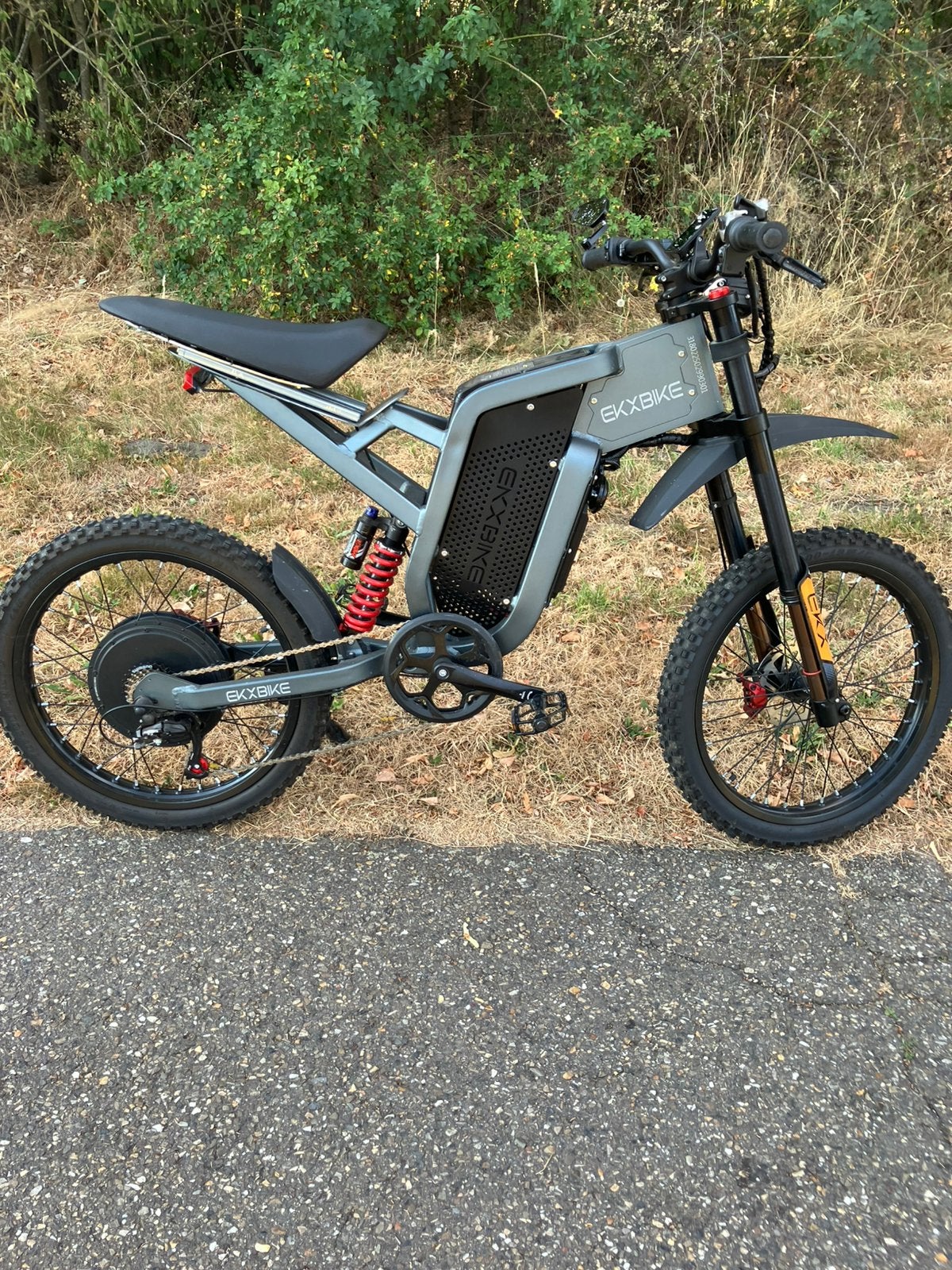 Elektrische fiets ,EKX21MAX , grijs ,snel , 60volt , cross, Fietsen en Brommers, Fietsen | Mountainbikes en ATB, Ophalen, Zo goed als nieuw