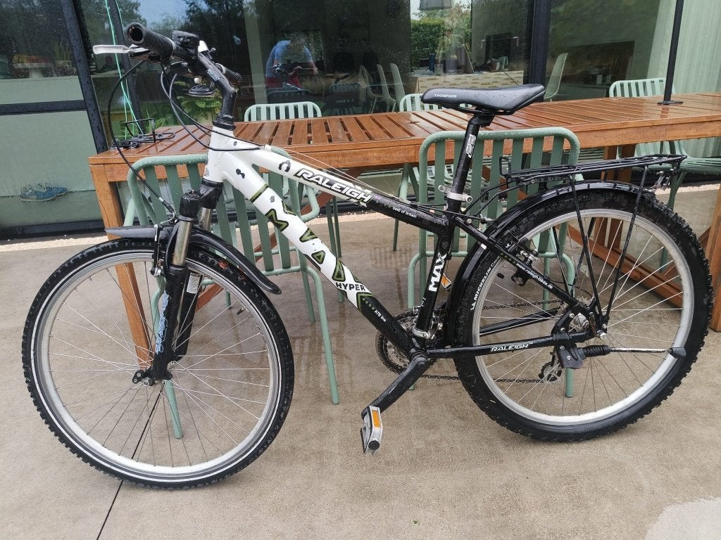 Fiets (mtb) voor kinderen vanaf ca. 10 jaar, Ophalen, Velgrem, Versnellingen, Raleigh