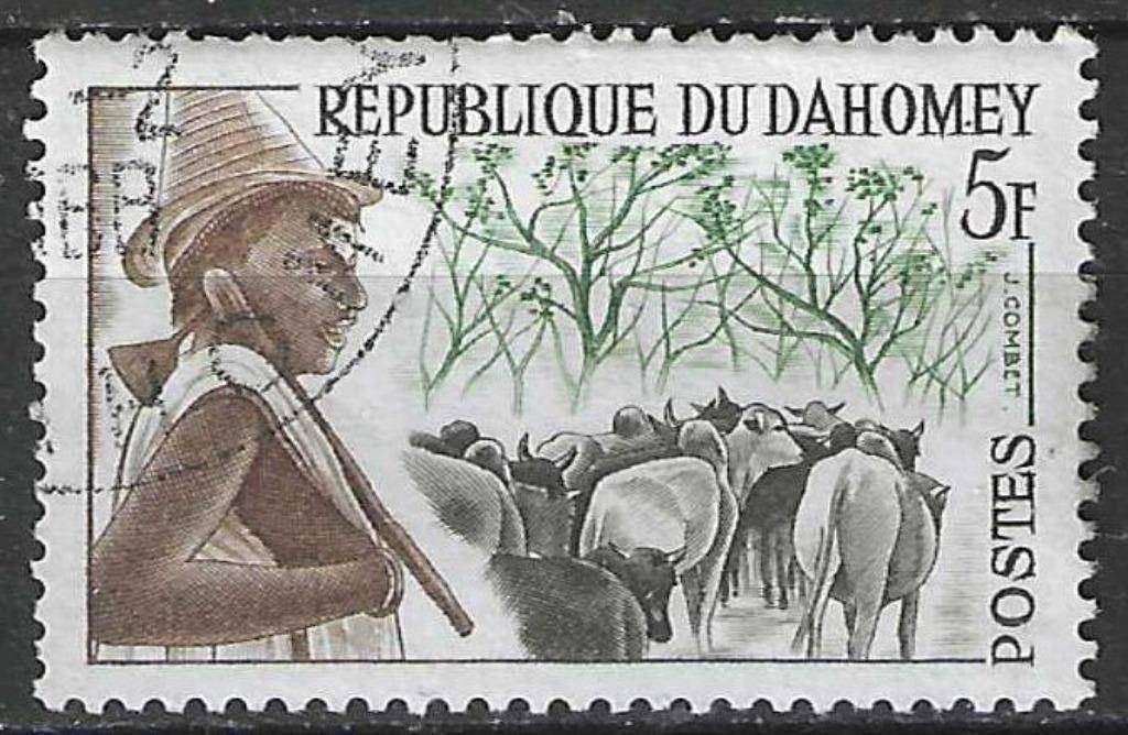 Dahomey 1963 - Yvert 181 - Types de localités - Peuhl (ST), Timbres & Monnaies, Envoi, Affranchi
