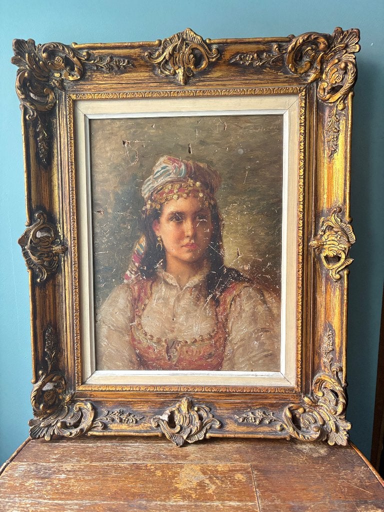 Peinture ancienne de Leon Herbo, Antiquités & Art, Enlèvement ou Envoi, Signé
