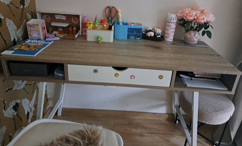 Bureau, 120 cm, 48 cm, Avec tiroirs, Utilisé