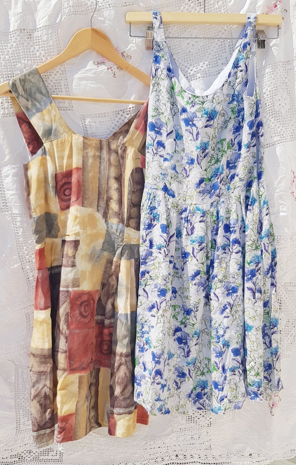 LOT 🌻de deux robes d'été 🌻VINTAGE T 36, Autres couleurs, Taille 36 (S), Vintage, Longueur genou