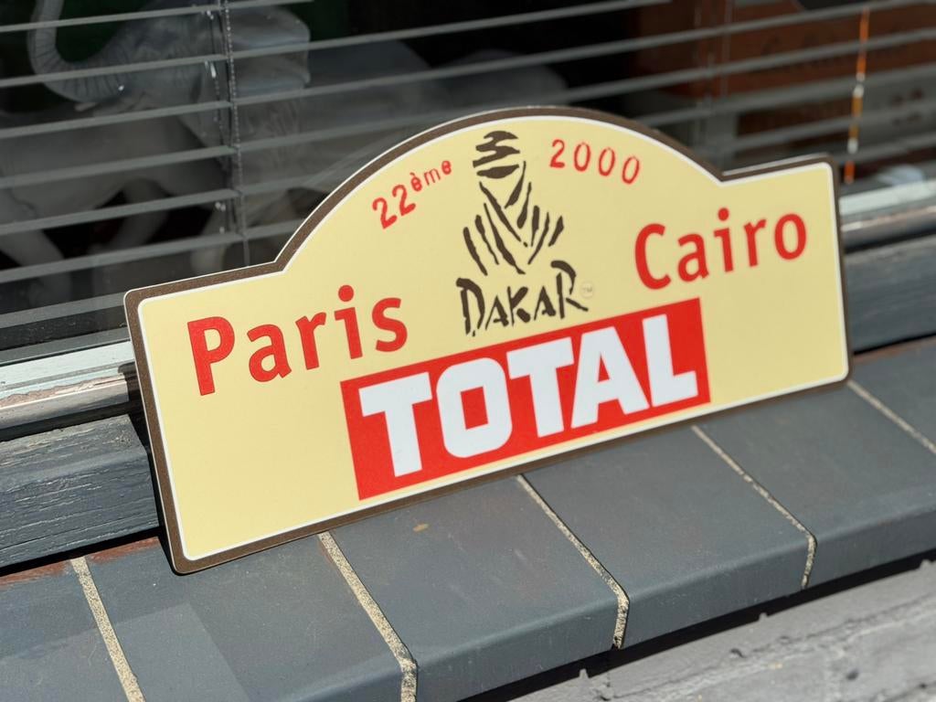 Parijs Dakar reclame plaat, Ophalen of Verzenden, Gebruikt, Reclamebord