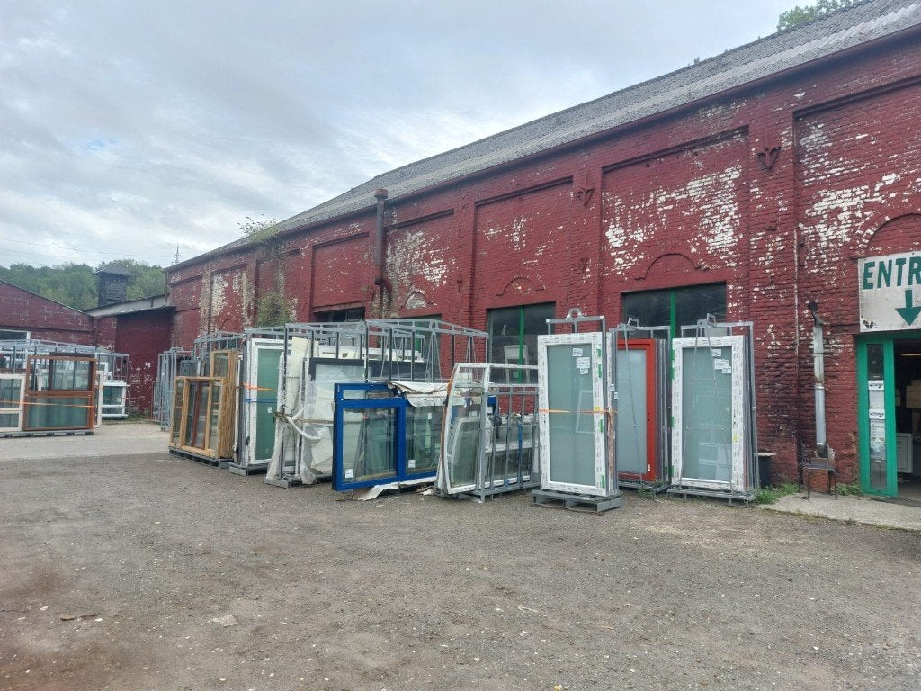 Châssis, porte fenêtre, coulissant, Bricolage & Construction, Enlèvement, Comme neuf, Fenêtre de façade ou Vitre, Double vitrage