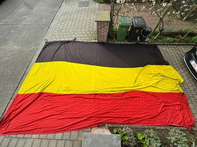 Grote Belgische vlag, Ophalen, Gebruikt