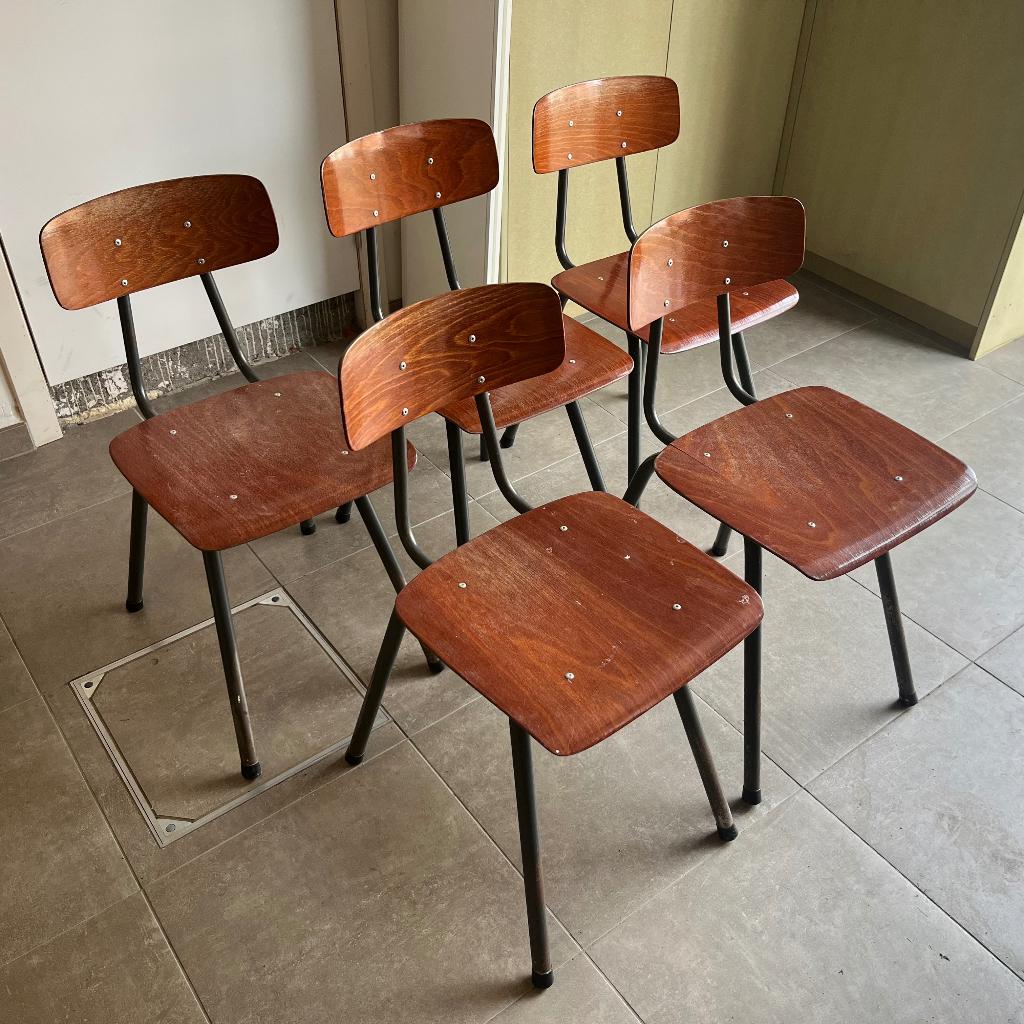 Vintage stoelen, Huis en Inrichting, Ophalen, Gebruikt, Bruin, Vintage
