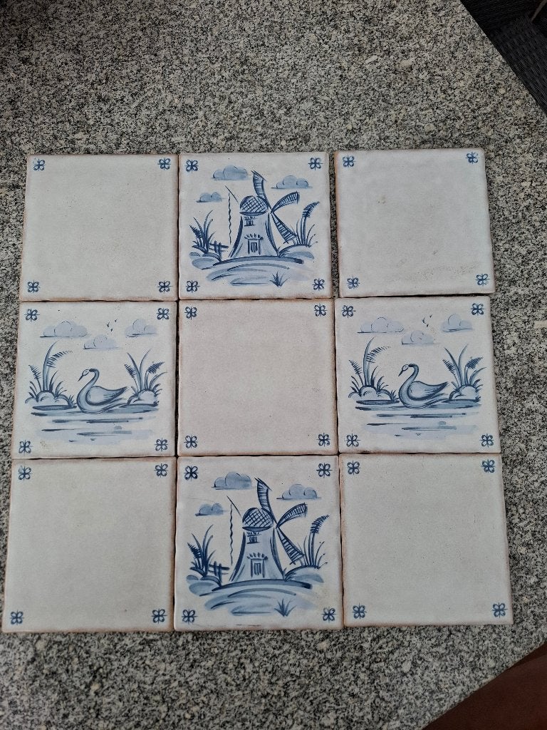 Tegeltjes oude delfts blauw, Ophalen of Verzenden