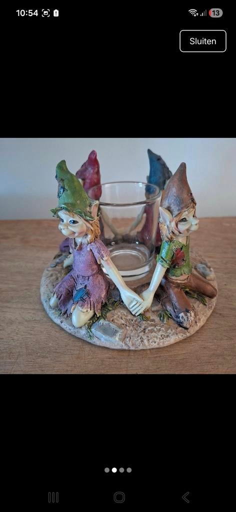 Decoratie  : lot van 7 prachtige pixies.Ook apart te krijgen, Ophalen