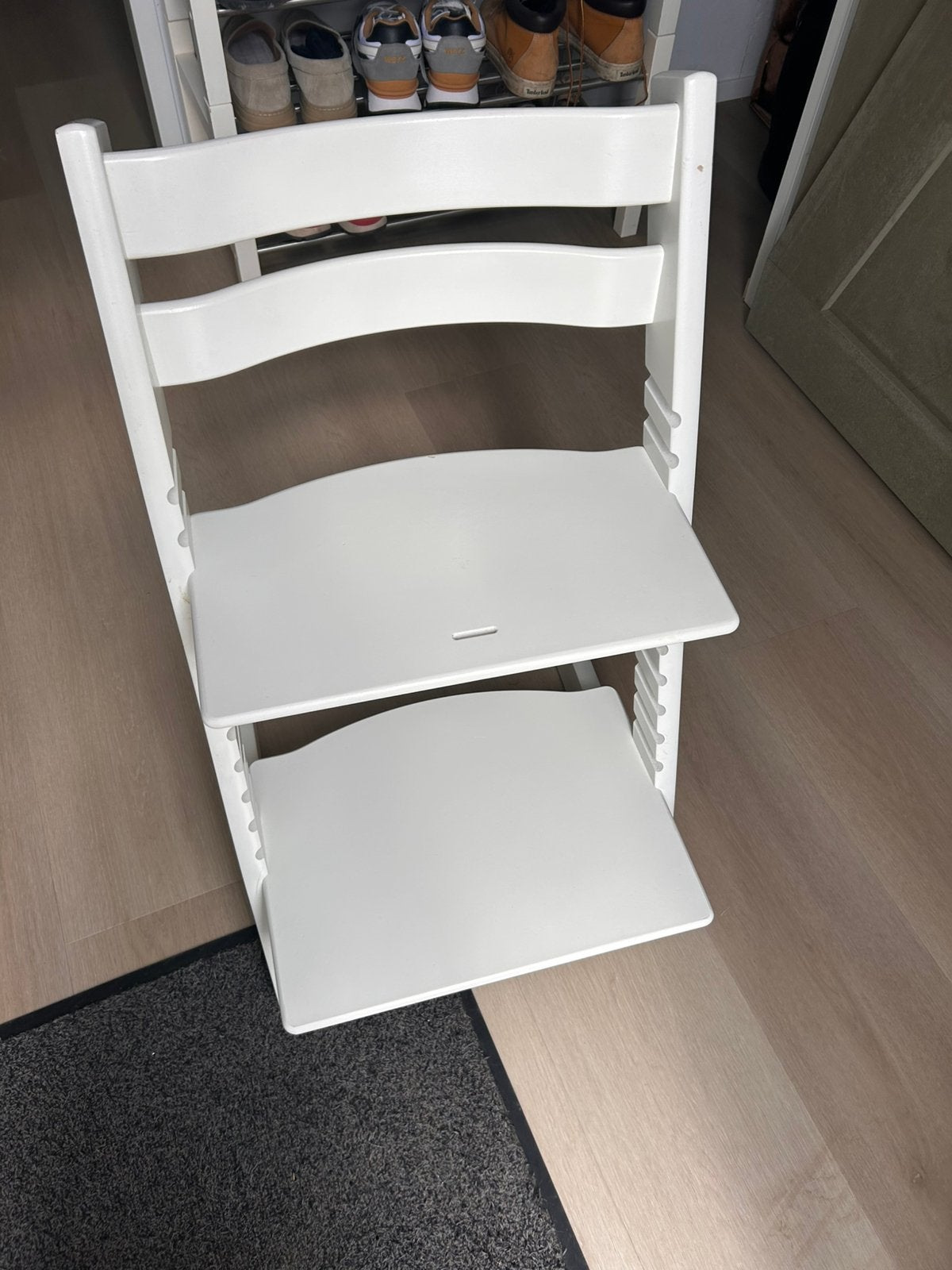 Trip trap stoel wit, Kinderen en Baby's, Kinderstoelen, Ophalen, Gebruikt, Meegroeistoel, Aanschuifbaar